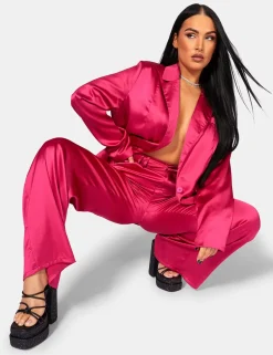 Shop Satin Dad Blazer Sculpt & Leisure | Kaiia The Label