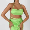 Best Sale Satin Ruched Side Bralet Sculpt & Leisure | Kaiia The Label