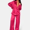 Best Sale Satin Wide Leg Tailored Trousers Sculpt & Leisure | Kaiia The Label