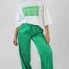 Fashion Satin Wide Leg Trousers Sculpt & Leisure | Kaiia The Label