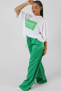 Fashion Satin Wide Leg Trousers Sculpt & Leisure | Kaiia The Label