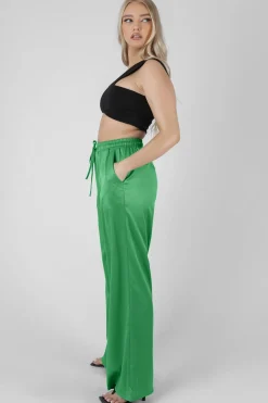 Fashion Satin Wide Leg Trousers Sculpt & Leisure | Kaiia The Label