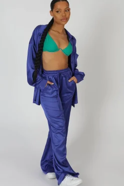 Online Satin Wide Leg Trousers Sculpt & Leisure | Kaiia The Label