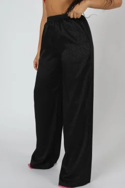 Clearance Satin Zebra Print Wide Leg Trousers Sculpt & Leisure | Kaiia The Label