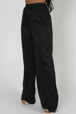 Clearance Satin Zebra Print Wide Leg Trousers Sculpt & Leisure | Kaiia The Label