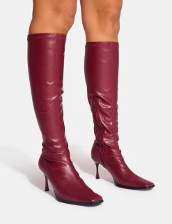 Shop Scorpion Mid Heel Sock Knee High Boots Sock Boots | Ankle Boots