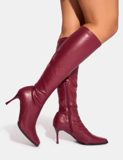 Shop Scorpion Mid Heel Sock Knee High Boots Sock Boots | Ankle Boots