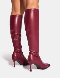 Shop Scorpion Mid Heel Sock Knee High Boots Sock Boots | Ankle Boots