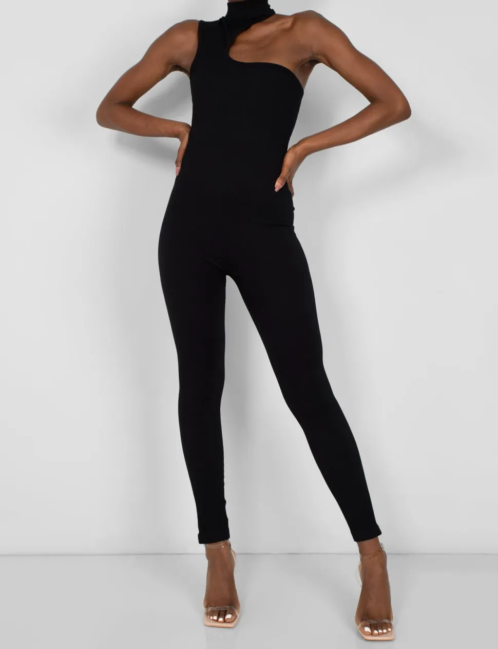 New Seamless Asymmetric Neck Jumpsuit Unitard Jumpsuits & Playsuits