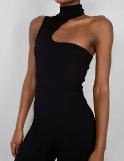 New Seamless Asymmetric Neck Jumpsuit Unitard Jumpsuits & Playsuits