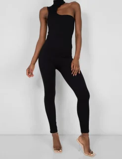 New Seamless Asymmetric Neck Jumpsuit Unitard Jumpsuits & Playsuits