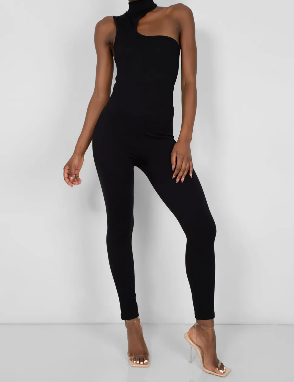 New Seamless Asymmetric Neck Jumpsuit Unitard Jumpsuits & Playsuits
