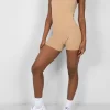 Shop Seamless Unitard Playsuit Camel Jumpsuits & Playsuits
