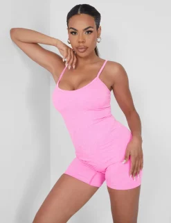 Cheap Seamless Unitard Playsuit Jumpsuits & Playsuits