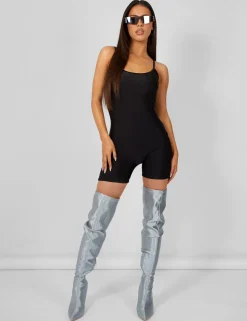Hot Second Skin Cami Unitard Playsuit Jumpsuits & Playsuits