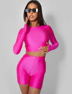 Clearance Second Skin Long Sleeve Fitted T-shirt Hot Co-ords | Tops