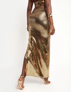 Sale Sequin Maxi Skirt Sculpt & Leisure | Kaiia The Label