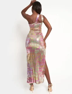 Flash Sale Sequin Printed Asymmetric Maxi Dress Sculpt & Leisure | Kaiia The Label