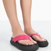 Flash Sale Serena Pu Thong Strap Wedge Slider Sandals Flats | Wedges