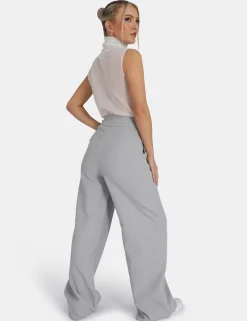 Cheap Sheer Knit Roll Neck Top In Sculpt & Leisure | Kaiia The Label