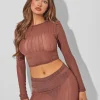 Hot Sheer Long Sleeve Top Co Ord Co-ords | Tops