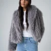 Store Short Shaggy Faux Fur Jacket Sculpt & Leisure | Kaiia The Label