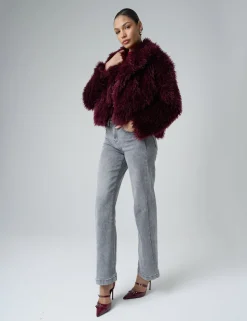 Cheap Short Shaggy Fur Jacket Outerwear & Jackets