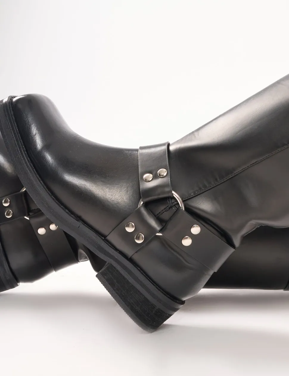 Store Sirius Vintage Buckle Knee Hight Flat Boots Flats | Flat Boots
