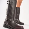Fashion Sirius Vintage Buckle Knee Hight Flat Boots Flats | Flat Boots