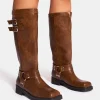 Hot Sirius Vintage Buckle Knee Hight Flat Boots Knee High Boots | Long Boots