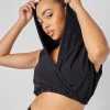Best Sleeveless Wrap Front Top With Hood Tops