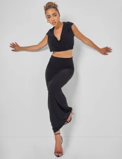 Best Sleeveless Wrap Front Top With Hood Tops