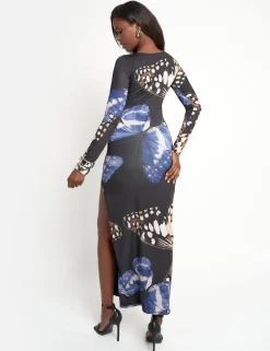 Flash Sale Slinky Butterfly Cut Out Detail Maxi Dress Sculpt & Leisure | Kaiia The Label