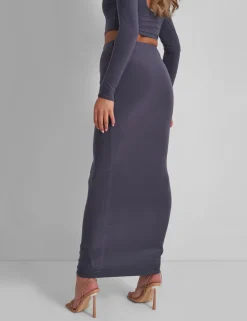 Flash Sale Slinky Column Maxi Skirt Slate Sculpt & Leisure | Kaiia The Label