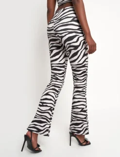 Best Slinky Flared Trousers Co Ord Zebra Sculpt & Leisure | Kaiia The Label