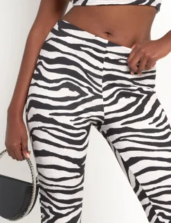 Best Slinky Flared Trousers Co Ord Zebra Sculpt & Leisure | Kaiia The Label
