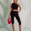 Store Slinky Foldover Ruched Capri Leggings Joggers & Leggings | Joggers & Leggings