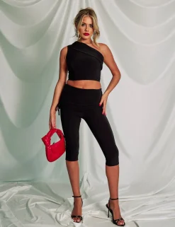 Store Slinky Foldover Ruched Capri Leggings Joggers & Leggings | Joggers & Leggings