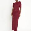 Fashion Slinky Ruched Detail Maxi Dress Sculpt & Leisure | Kaiia The Label