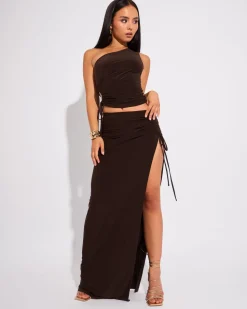 Flash Sale Slinky Ruched Detail One Shoulder Top Co-ords | Tops