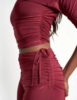 Sale Slinky Ruched Short Sleeve Top Co Ord Sculpt & Leisure | Kaiia The Label