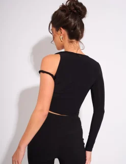 Best Slinky Twist Strap Asymmetric Luxe Top Co-ords | Tops