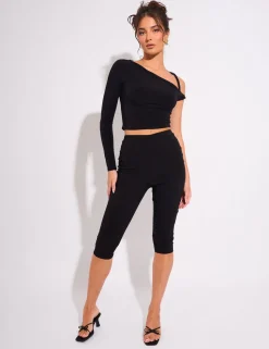 Best Slinky Twist Strap Asymmetric Luxe Top Co-ords | Tops