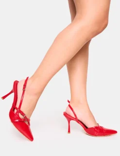 Flash Sale Smooch Buckle Detail Slingback Mid Heel Court Shoe Court Heels | Mid Heels
