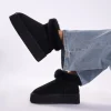 Hot Snowdrop Fur Faux Suede Ultra Mini Ankle Platform Boots Faux Fur Ankle Boots | Flat Boots