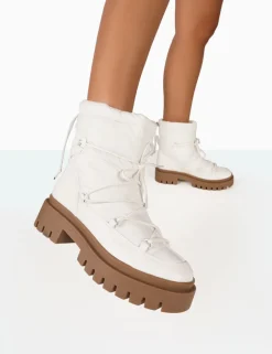 Sale Snowy Lace Up Chunky Sole Snow Ankle Boots Chunky Boots | Ankle Boots