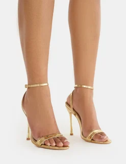 Cheap Soho Wide Fit Metallic Barely There Strappy Stiletto Heels Wide Fit Heels | Wide Fit Heels