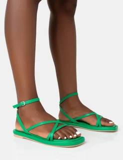 Hot Soul PU Strappy Padded Flat Sandals Flats