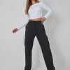 Fashion Split Hem Cargo Trousers Sculpt & Leisure | Kaiia The Label