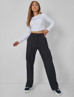Fashion Split Hem Cargo Trousers Sculpt & Leisure | Kaiia The Label